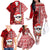 Mele Kalikimaka Hawaii Christmas Family Matching Off Shoulder Long Sleeve Dress and Hawaiian Shirt Santa Claus Kakau Tribal Mix Polynesia Tattoo LT03 - Polynesian Pride