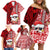 Mele Kalikimaka Hawaii Christmas Family Matching Off Shoulder Short Dress and Hawaiian Shirt Santa Claus Kakau Tribal Mix Polynesia Tattoo LT03 - Polynesian Pride