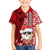 Mele Kalikimaka Hawaii Christmas Family Matching Off Shoulder Short Dress and Hawaiian Shirt Santa Claus Kakau Tribal Mix Polynesia Tattoo LT03 Son's Shirt Red - Polynesian Pride