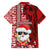 Mele Kalikimaka Hawaii Christmas Family Matching Short Sleeve Bodycon Dress and Hawaiian Shirt Santa Claus Kakau Tribal Mix Polynesia Tattoo LT03 - Polynesian Pride