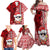 Custom Mele Kalikimaka Hawaii Christmas Family Matching Off Shoulder Maxi Dress and Hawaiian Shirt Santa Claus Kakau Tribal Mix Polynesia Tattoo LT03 - Polynesian Pride