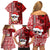 Custom Mele Kalikimaka Hawaii Christmas Family Matching Off Shoulder Short Dress and Hawaiian Shirt Santa Claus Kakau Tribal Mix Polynesia Tattoo LT03 - Polynesian Pride