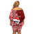 Custom Mele Kalikimaka Hawaii Christmas Family Matching Off Shoulder Short Dress and Hawaiian Shirt Santa Claus Kakau Tribal Mix Polynesia Tattoo LT03 - Polynesian Pride