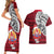 French Polynesia Christmas Couples Matching Short Sleeve Bodycon Dress and Hawaiian Shirt Santa Hold Seal with Polynesian Tribal Tattoo LT03 - Polynesian Pride