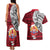 French Polynesia Christmas Couples Matching Tank Maxi Dress and Hawaiian Shirt Santa Hold Seal with Polynesian Tribal Tattoo LT03 - Polynesian Pride