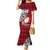 French Polynesia Christmas Mermaid Dress Santa Hold Seal with Polynesian Tribal Tattoo LT03 Women Red - Polynesian Pride