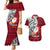 Custom French Polynesia Christmas Couples Matching Mermaid Dress and Hawaiian Shirt Santa Hold Seal with Polynesian Tribal Tattoo LT03 Red - Polynesian Pride