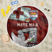 Mate Ma'a Tonga Beach Blanket Haamonga a Maui and White Dove - Tongan Kupesi Ngatu LT03 One Size 150cm Red - Polynesian Pride
