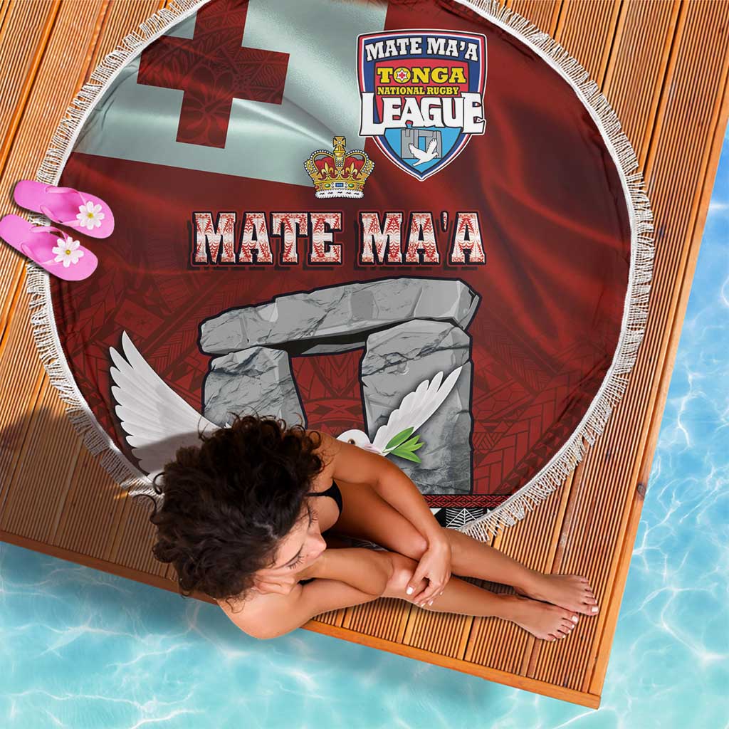 Mate Ma'a Tonga Beach Blanket Haamonga a Maui and White Dove - Tongan Kupesi Ngatu LT03 - Polynesian Pride