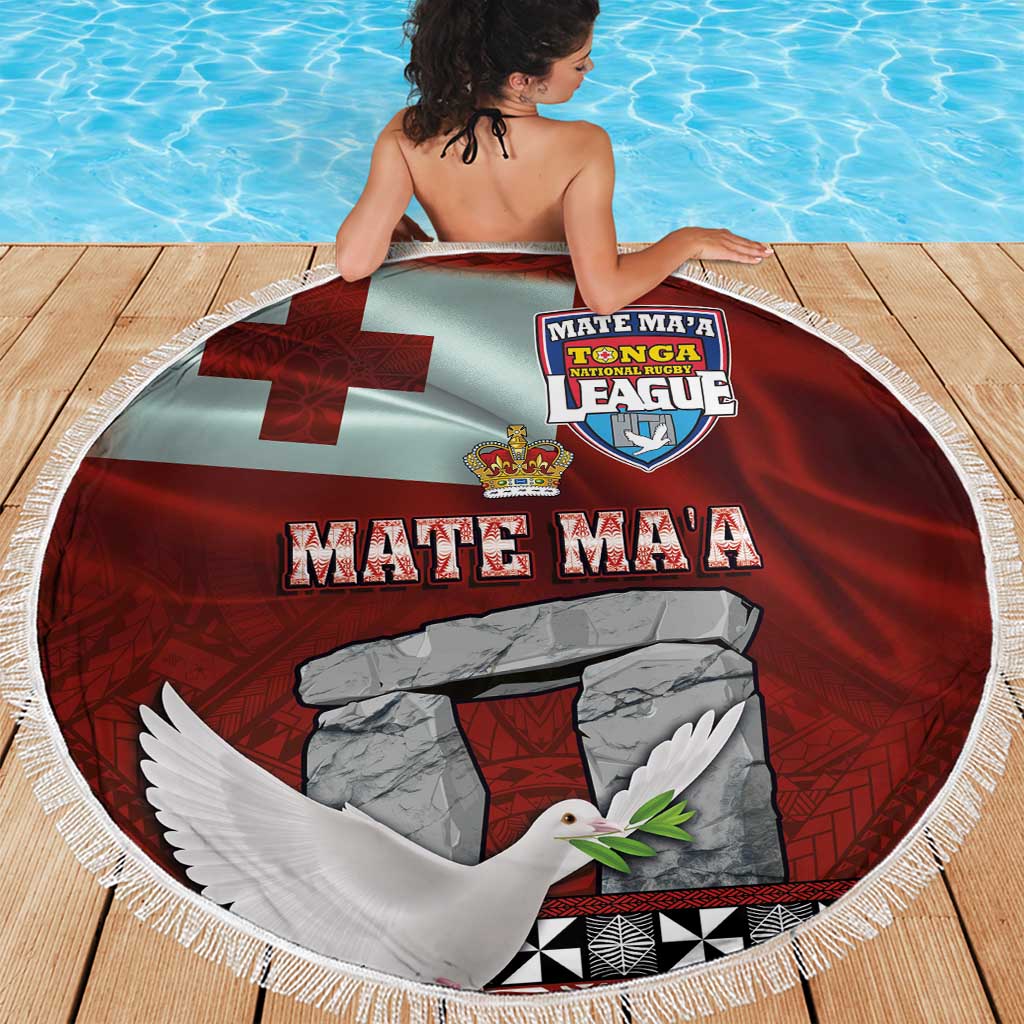 Mate Ma'a Tonga Beach Blanket Haamonga a Maui and White Dove - Tongan Kupesi Ngatu LT03 - Polynesian Pride