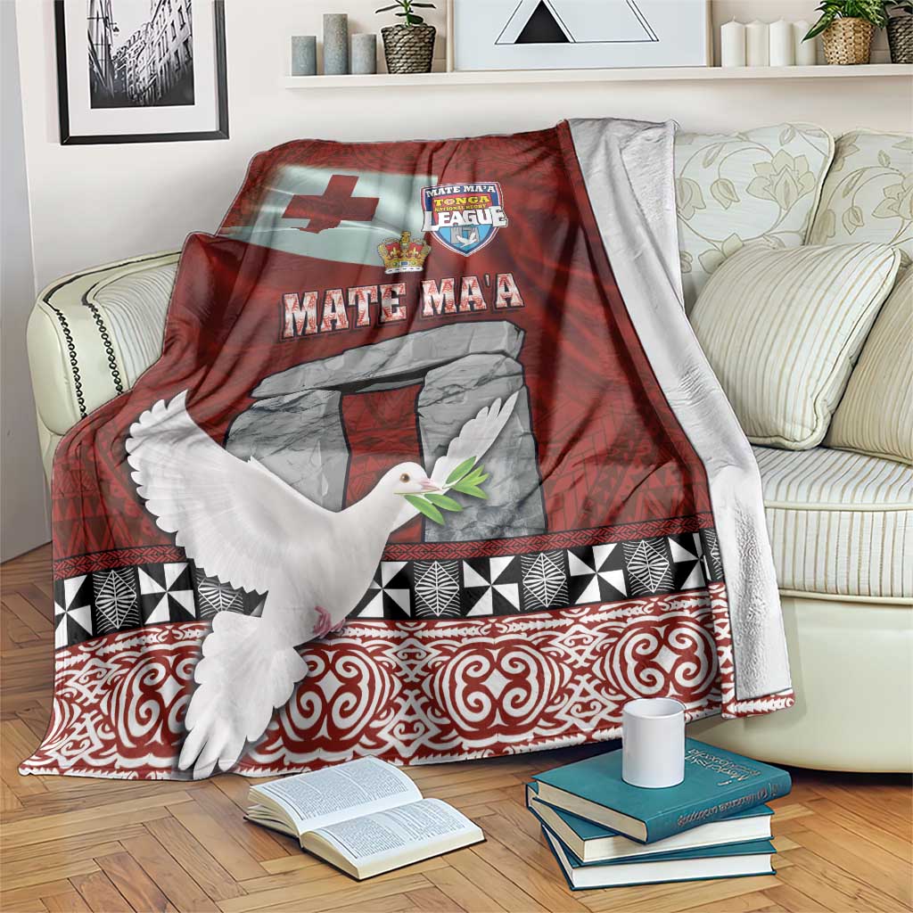 Mate Ma'a Tonga Blanket Haamonga a Maui and White Dove - Tongan Kupesi Ngatu LT03 Red - Polynesian Pride