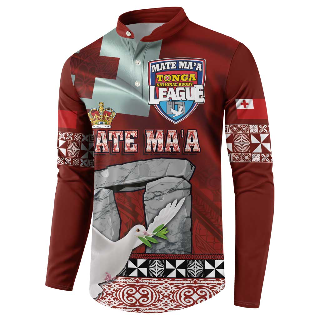 Mate Ma'a Tonga Button Sweatshirt Haamonga a Maui and White Dove - Tongan Kupesi Ngatu LT03 - Polynesian Pride