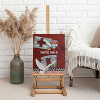 Mate Ma'a Tonga Canvas Wall Art Haamonga a Maui and White Dove - Tongan Kupesi Ngatu LT03 - Polynesian Pride