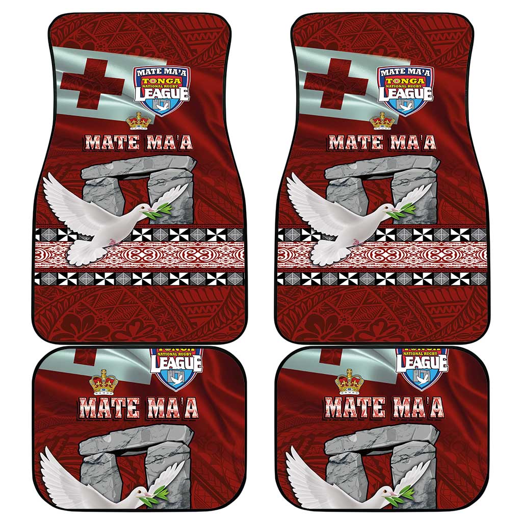 Mate Ma'a Tonga Car Mats Haamonga a Maui and White Dove - Tongan Kupesi Ngatu LT03 - Polynesian Pride