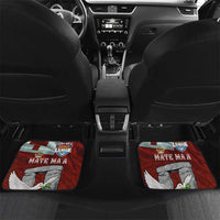 Mate Ma'a Tonga Car Mats Haamonga a Maui and White Dove - Tongan Kupesi Ngatu LT03 Set 2pcs - Back Red - Polynesian Pride