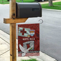 Mate Ma'a Tonga Garden Flag Haamonga a Maui and White Dove - Tongan Kupesi Ngatu LT03 - Polynesian Pride