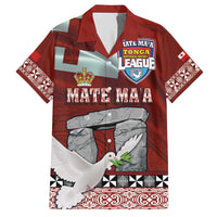 Mate Ma'a Tonga Hawaiian Shirt Haamonga a Maui and White Dove - Tongan Kupesi Ngatu LT03 Red - Polynesian Pride