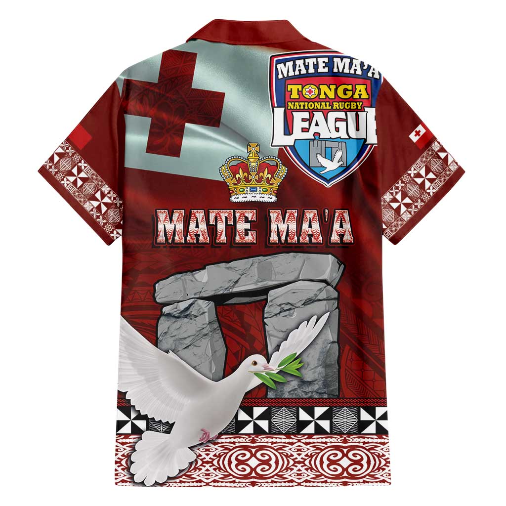 Mate Ma'a Tonga Hawaiian Shirt Haamonga a Maui and White Dove - Tongan Kupesi Ngatu LT03 - Polynesian Pride
