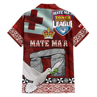 Mate Ma'a Tonga Hawaiian Shirt Haamonga a Maui and White Dove - Tongan Kupesi Ngatu LT03 - Polynesian Pride
