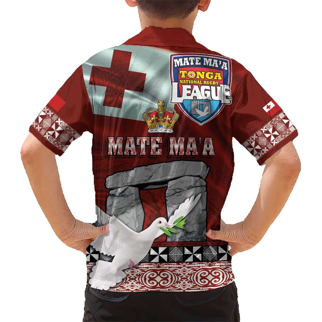 Mate Ma'a Tonga Hawaiian Shirt Haamonga a Maui and White Dove - Tongan Kupesi Ngatu LT03 - Polynesian Pride