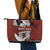 Mate Ma'a Tonga Leather Tote Bag Haʻamonga ʻa Maui and White Dove - Tongan Kupesi Ngatu