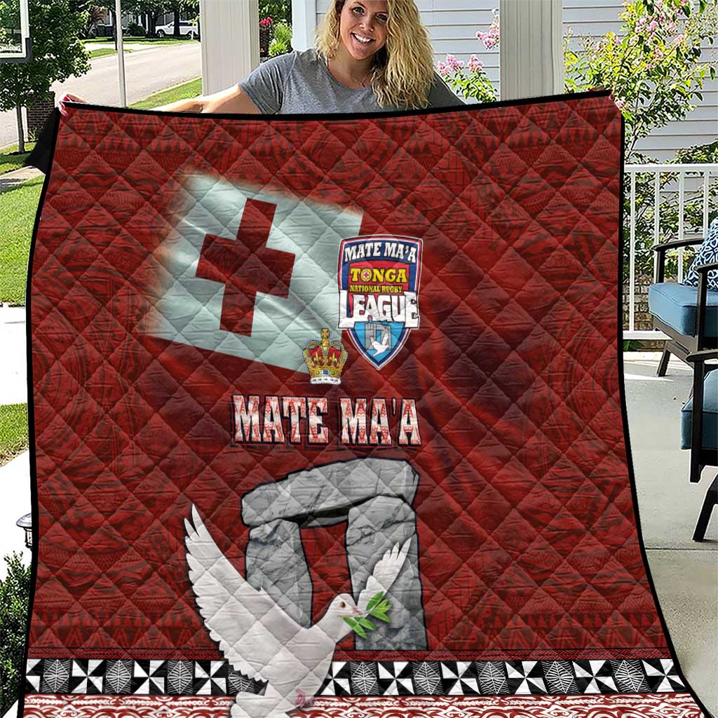 Mate Ma'a Tonga Quilt Haʻamonga ʻa Maui and White Dove - Tongan Kupesi Ngatu