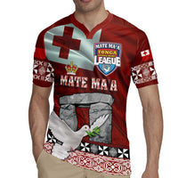 Mate Ma'a Tonga Rugby Jersey Haamonga a Maui and White Dove - Tongan Kupesi Ngatu LT03 - Polynesian Pride
