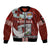 Mate Ma'a Tonga Sleeve Zip Bomber Jacket Haʻamonga ʻa Maui and White Dove - Tongan Kupesi Ngatu