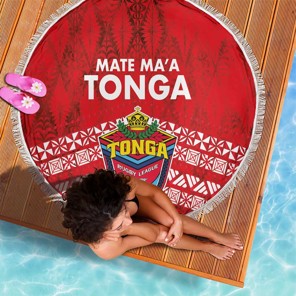 Mate Ma'a Tonga Beach Blanket Double White Dove and Kupesi Ngatu Art Tattoo LT03 - Polynesian Pride