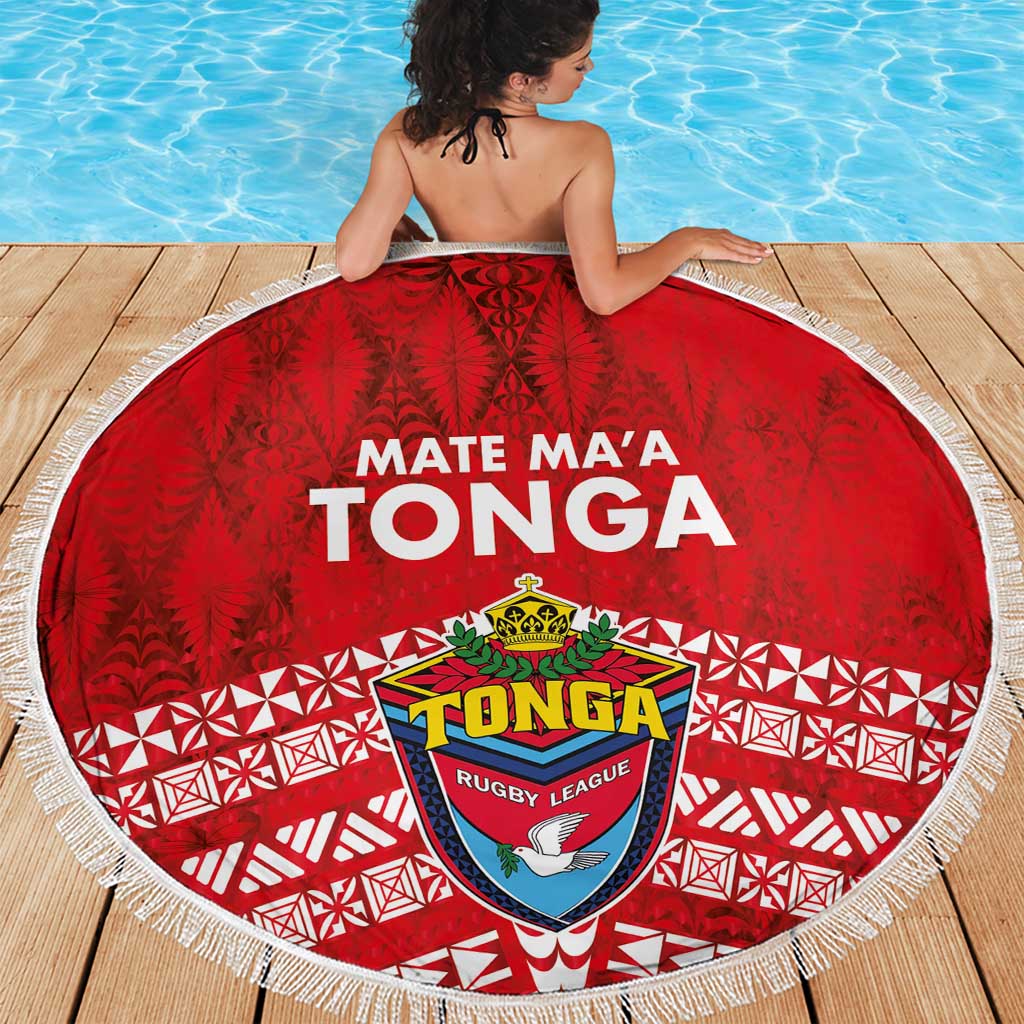 Mate Ma'a Tonga Beach Blanket Double White Dove and Kupesi Ngatu Art Tattoo LT03 - Polynesian Pride