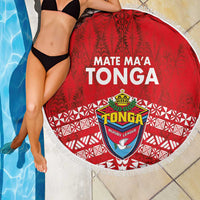 Mate Ma'a Tonga Beach Blanket Double White Dove and Kupesi Ngatu Art Tattoo LT03 - Polynesian Pride