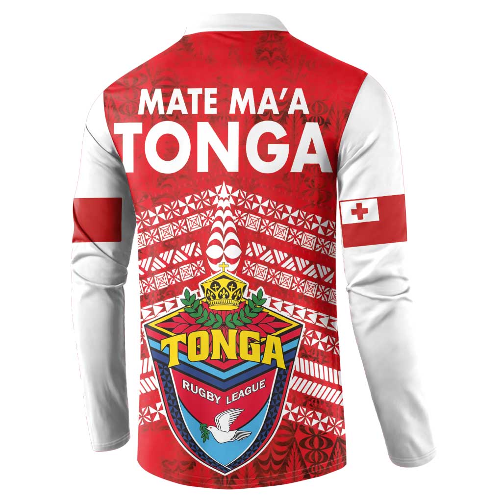 Mate Ma'a Tonga Button Sweatshirt Double White Dove and Kupesi Ngatu Art Tattoo LT03 - Polynesian Pride