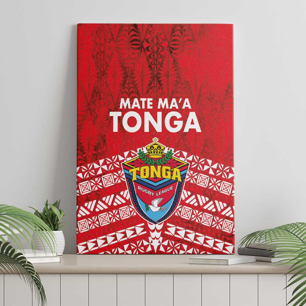 Mate Ma'a Tonga Canvas Wall Art Double White Dove and Kupesi Ngatu Art Tattoo LT03 - Polynesian Pride