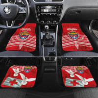 Mate Ma'a Tonga Car Mats Double White Dove and Kupesi Ngatu Art Tattoo LT03 Set 4pcs Red - Polynesian Pride