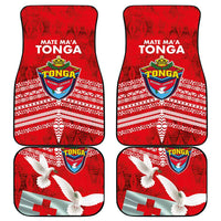 Mate Ma'a Tonga Car Mats Double White Dove and Kupesi Ngatu Art Tattoo LT03 - Polynesian Pride