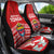 Mate Ma'a Tonga Car Seat Cover Douple White Dove and Kupesi Ngatu Art Tattoo