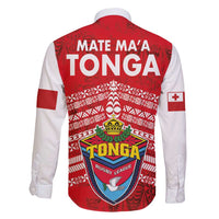 Mate Ma'a Tonga Family Matching Summer Maxi Dress and Hawaiian Shirt Douple White Dove and Kupesi Ngatu Art Tattoo