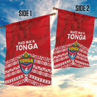 Mate Ma'a Tonga Garden Flag Double White Dove and Kupesi Ngatu Art Tattoo LT03 - Polynesian Pride