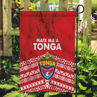 Mate Ma'a Tonga Garden Flag Double White Dove and Kupesi Ngatu Art Tattoo LT03 Garden Flag Red - Polynesian Pride