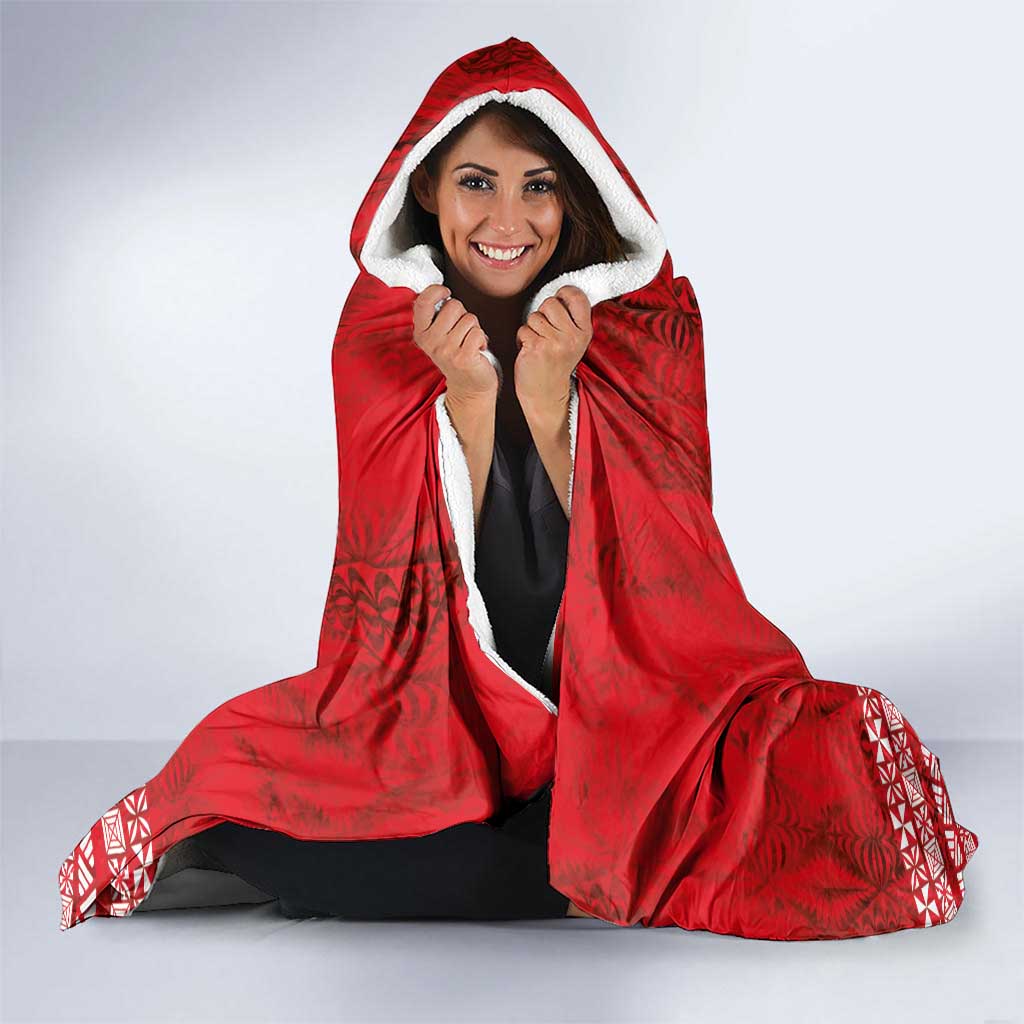 Mate Ma'a Tonga Hooded Blanket Double White Dove and Kupesi Ngatu Art Tattoo LT03 - Polynesian Pride