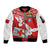 Mate Ma'a Tonga Sleeve Zip Bomber Jacket Douple White Dove and Kupesi Ngatu Art Tattoo