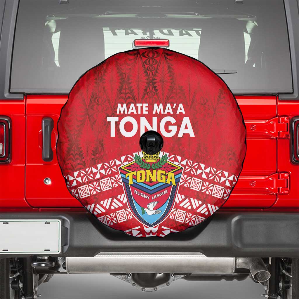 Mate Ma'a Tonga Spare Tire Cover Double White Dove and Kupesi Ngatu Art Tattoo LT03 - Polynesian Pride
