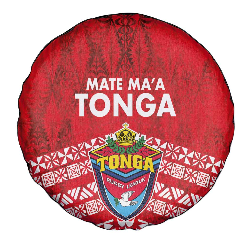 Mate Ma'a Tonga Spare Tire Cover Double White Dove and Kupesi Ngatu Art Tattoo LT03 - Polynesian Pride