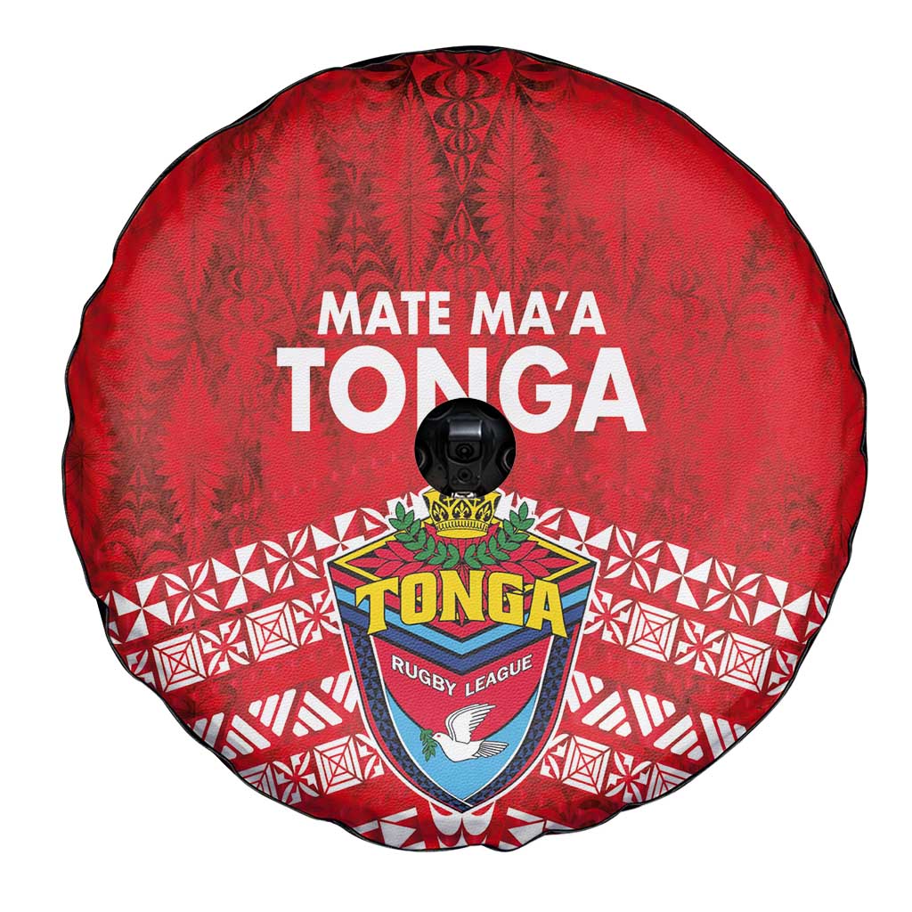 Mate Ma'a Tonga Spare Tire Cover Double White Dove and Kupesi Ngatu Art Tattoo LT03 - Polynesian Pride