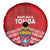 Mate Ma'a Tonga Spare Tire Cover Douple White Dove and Kupesi Ngatu Art Tattoo