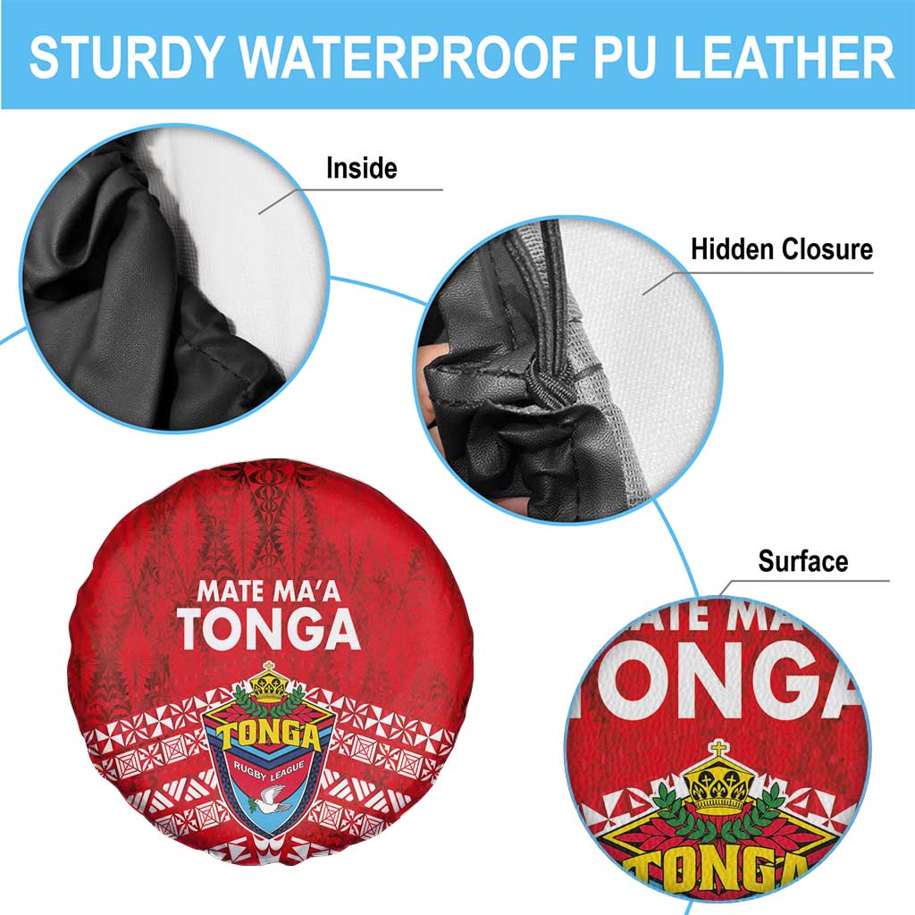 Mate Ma'a Tonga Spare Tire Cover Double White Dove and Kupesi Ngatu Art Tattoo LT03 - Polynesian Pride