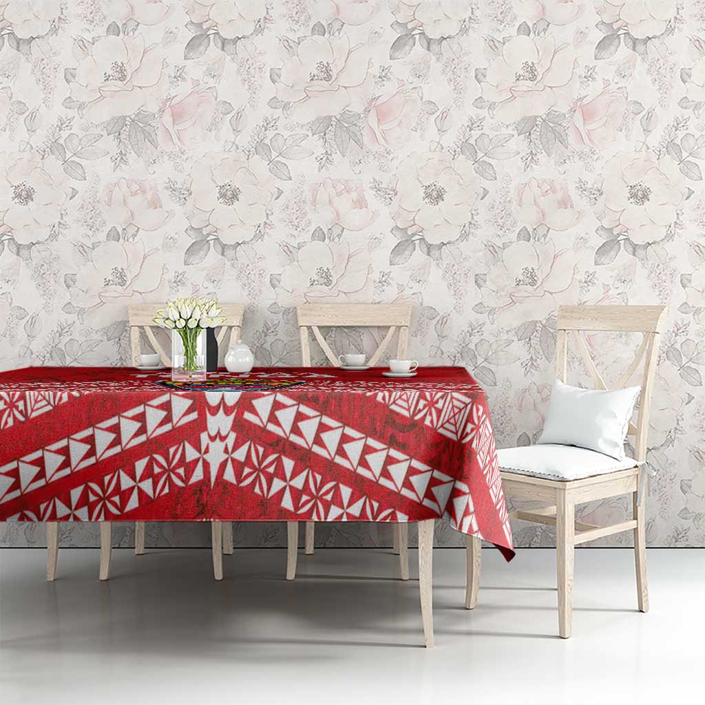 Mate Ma'a Tonga Tablecloth Double White Dove and Kupesi Ngatu Art Tattoo LT03 - Polynesian Pride