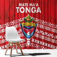 Mate Ma'a Tonga Window Curtain Double White Dove and Kupesi Ngatu Art Tattoo LT03 - Polynesian Pride