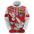 Mate Ma'a Tonga Zip Hoodie Douple White Dove and Kupesi Ngatu Art Tattoo