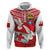 Mate Ma'a Tonga Zip Hoodie Douple White Dove and Kupesi Ngatu Art Tattoo